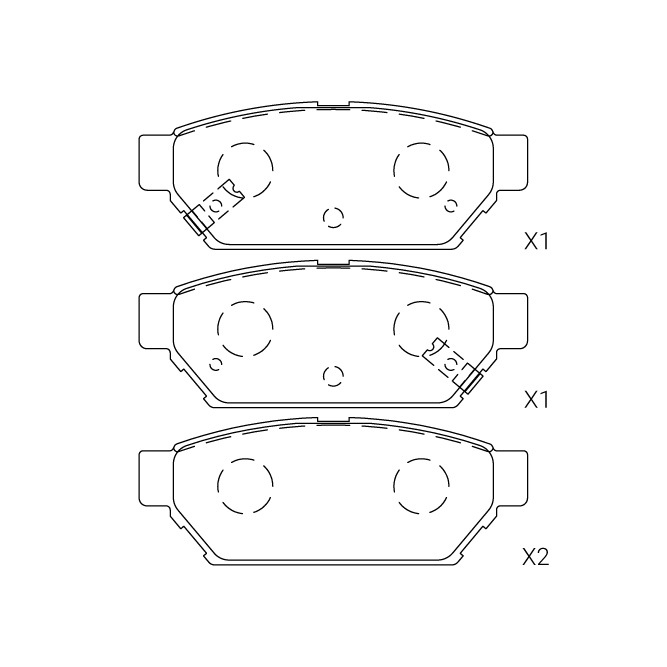 Mitsubishi brake pad E-307