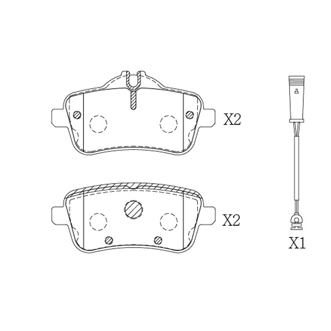 Mercedes-Benz brake pad E-760